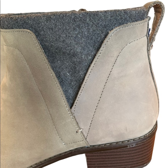 Vionic Ankle Boots Hope Joslyn Leather Taupe Weather Resistant Suede - Picture 2 of 8